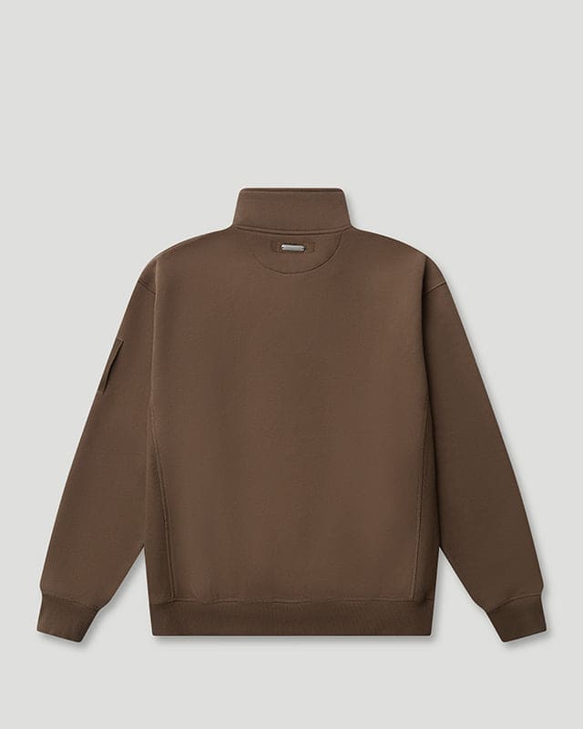 Generals Oversized Qtr Zip Chestnut