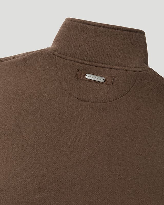 Generals Oversized Qtr Zip Chestnut