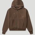 Generals Oversized Zip Hoodie Chestnut1