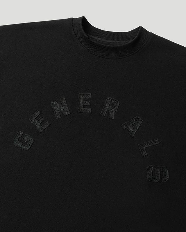 Generals Oversized Crewneck Jet Black