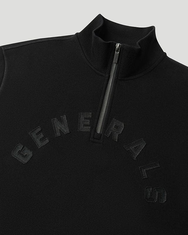 Generals Classic Qtr Zip Jet Black