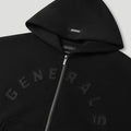 Generals Oversized Zip Hoodie Jet Black7