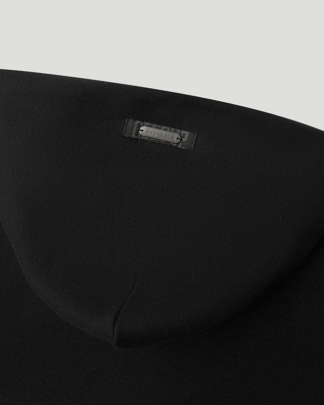 Generals Oversized Zip Hoodie Jet Black
