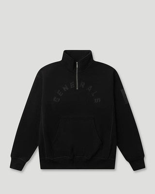 Generals Oversized Qtr Zip Jet Black