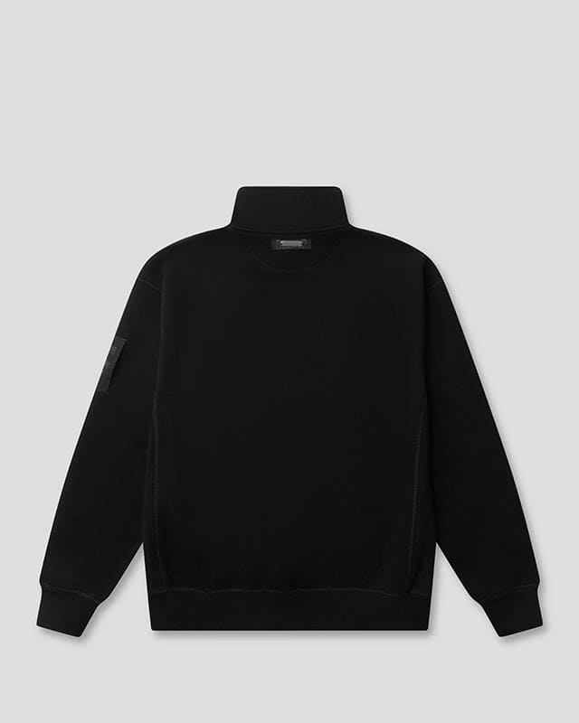 Generals Oversized Qtr Zip Jet Black