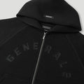 Generals Classic Fit Raglan Zip Hoodie Jet Black7