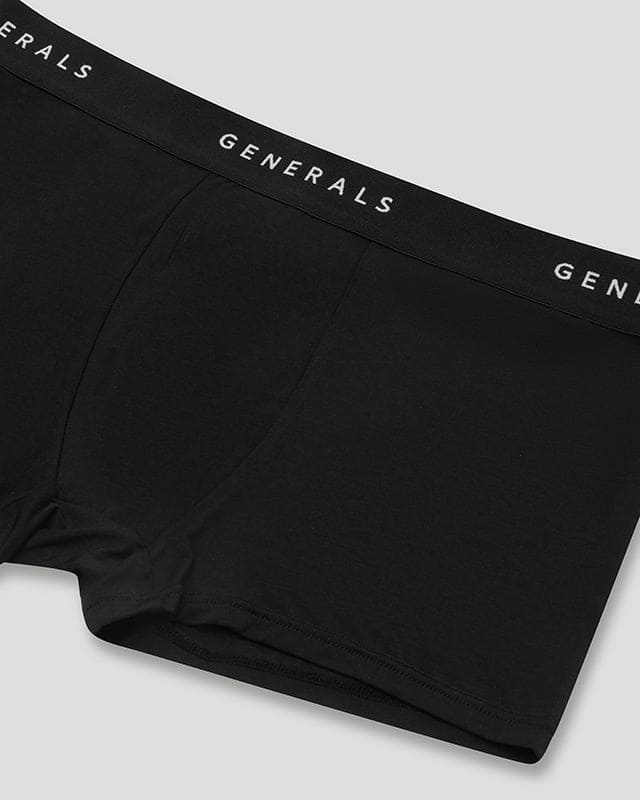Generals Boxer Trunks 2 Pack Black