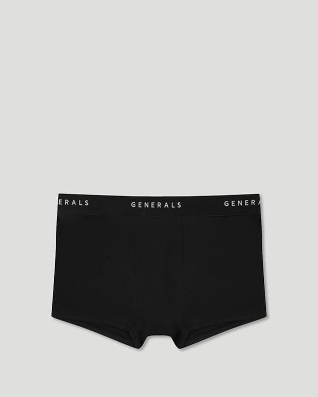 Generals Boxer Trunks 2 Pack Black