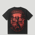 Dobermann T-shirt Washed Black/Red1