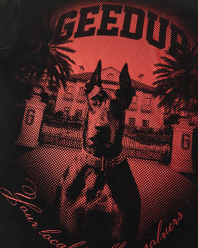 Dobermann T-shirt Washed Black/Red