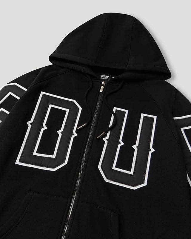 G.D.U.P Zip Hoodie Black/White