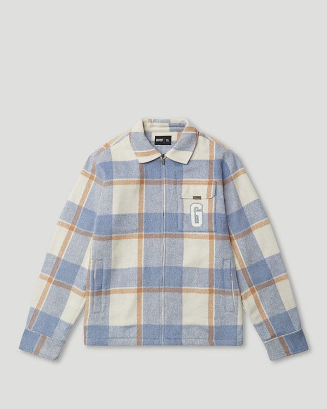 PFK Flannel Jacket Light Blue/Cream/White