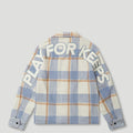 PFK Flannel Jacket Light Blue/Cream/White1