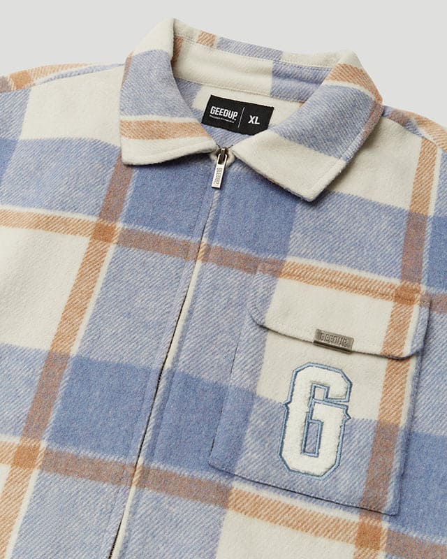 PFK Flannel Jacket Light Blue/Cream/White