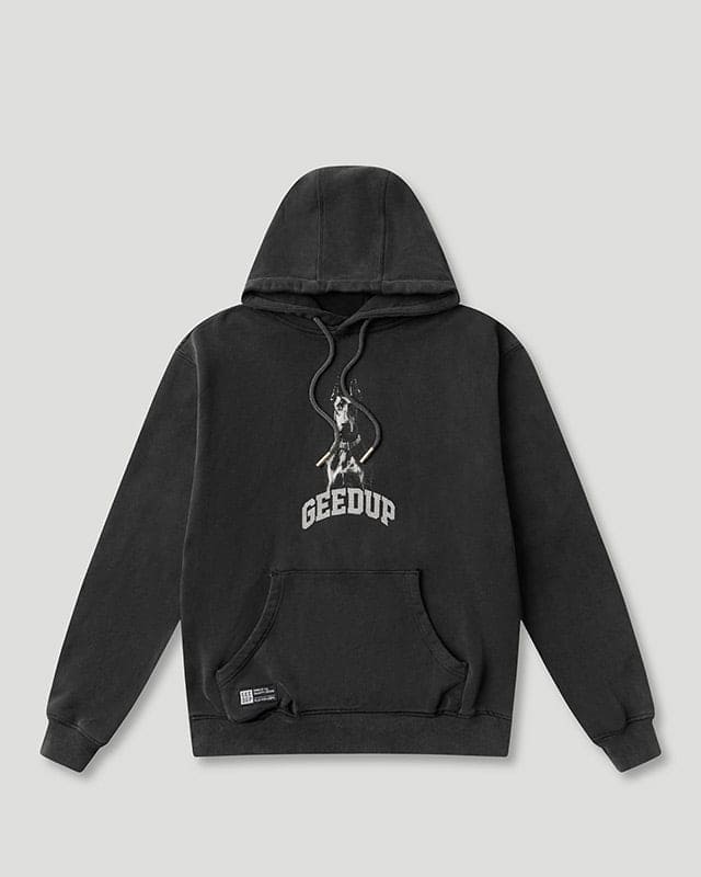 Dobermann Hoodie Washed Black