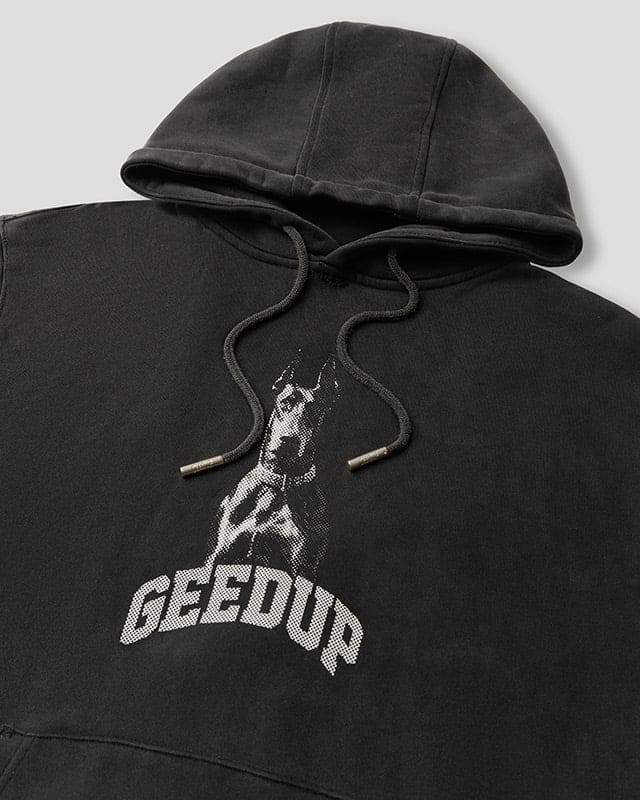 Dobermann Hoodie Washed Black