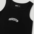 Team Logo Ribbed Tank Top Black2