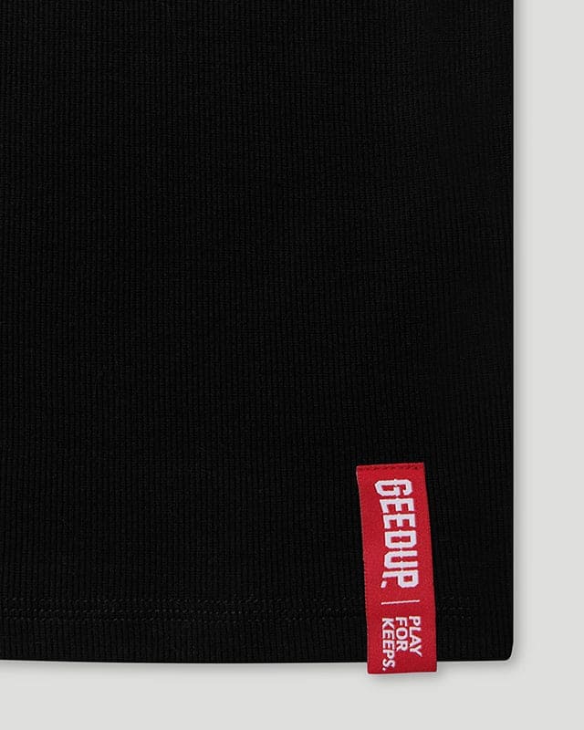 Team Logo Ribbed Tank Top Black