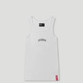 Team Logo Ribbed Tank Top White1