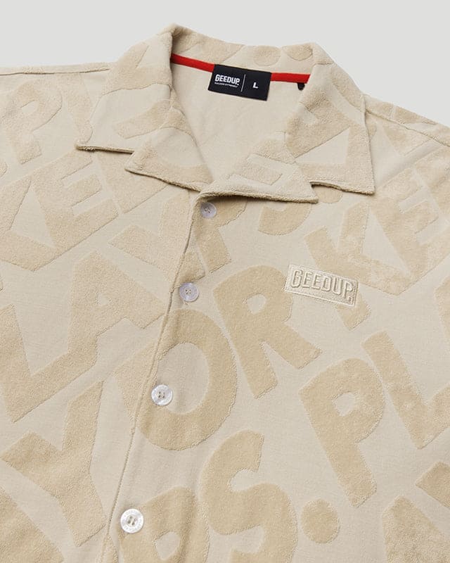 PFK Jacquard Button Shirt Beige