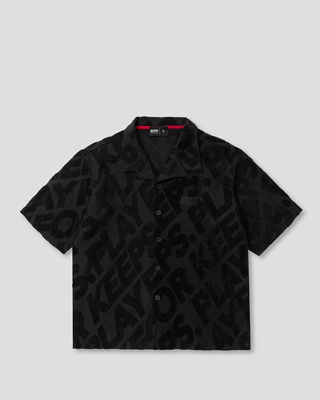 PFK Jacquard Button Shirt Black