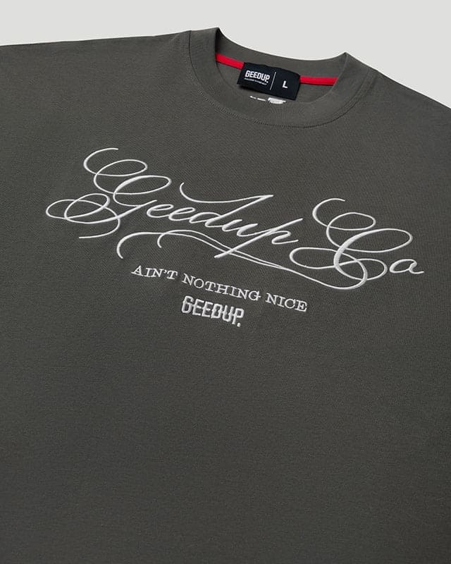 Geedup Co. Cursive T-Shirt Soft Black
