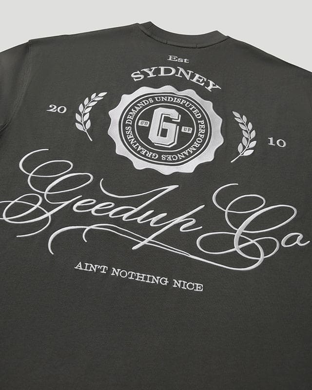 Geedup Co. Cursive T-Shirt Soft Black