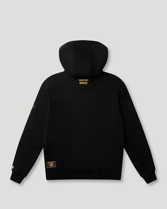 Team Logo x Vanson Hoodie Black