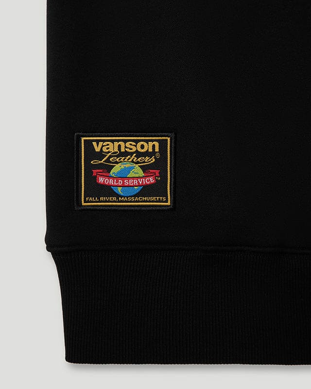 Team Logo x Vanson Hoodie Black