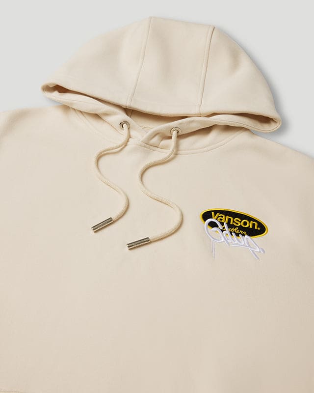 Script Logo x Vanson Hoodie Cream