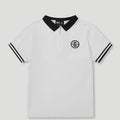 Cursive Pique Polo White2