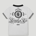 Cursive Pique Polo White1