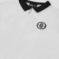 Cursive Pique Polo White3