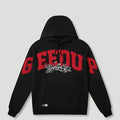 Team Logo/Handstyle Hoodie Black/Red1