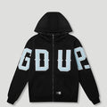 G.D.U.P Zip Hoodie Black/Cool Blue1
