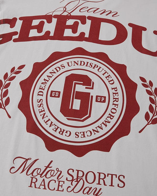 Team Geedup T-Shirt Ice Grey/Red