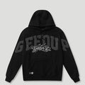 Team Logo Cursive Hoodie Black/Grey1