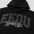 Team Logo Cursive Hoodie Black/Grey2