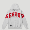 Team Logo Cursive Hoodie White Marle/Red1