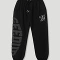 Team Logo Cursive Trackpant Black/Grey1