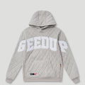 Team Logo Quilted Hoodie 2.0 Grey/White1