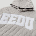 Team Logo Quilted Hoodie 2.0 Grey/White2