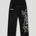 Cursive Logo Trackpant Black/White1