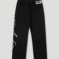 Cursive Logo Trackpant Black/White2