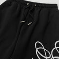 Cursive Logo Trackpant Black/White3