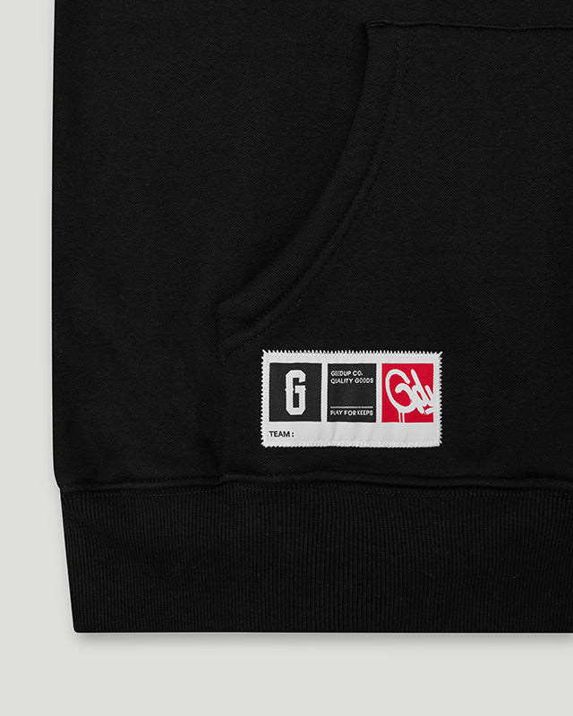 Team Logo 3D Hoodie Black/Grey