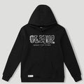 Scribble Logo Hoodie Black/White1