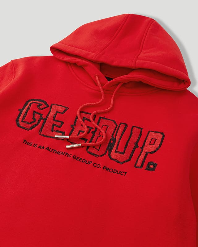 Scribble Logo Hoodie Red/Black