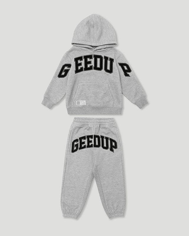 Team Logo Kids Tracksuit Grey/Black