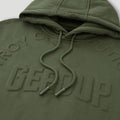 O/S Emblem Emboss Hoody Military Green2